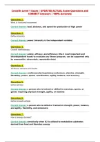 Crossfit Level 1 Exam &vert; UPDATED ACTUAL Exam Questions and&NewLine;CORRECT Answers &vert; 100&percnt; Accurate