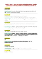 CrossFit Level 1 Exam 2027 Questions and Answers &vert; Newest&NewLine;Updated Study Guide with Accurate Solutions &vert; Grade A&plus;