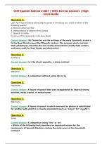 CSET Spanish Subtest 2 2027 &vert; 100&percnt; Correct Answers &vert; High&NewLine;Score Guide
