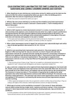 Cslb Contractor's Law Practice Test Part 2 Updated Actual&NewLine;Questions And Correct Answers Verified 2027 Edition