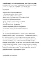 Nu 641 Advanced Clinical Pharmacology Exam &ndash; Questions And&NewLine;Answers &vert; Verified And Well Detailed Answers &vert; Plus Rationales&NewLine;&vert;Download And Pass &vert; Latest Exam Update 2026&sol;2027