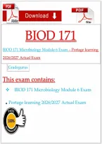 BIOD 171 Microbiology Module 6 Exam &ndash; Portage learning 2026&sol;2027 Actual Exam&NewLine;