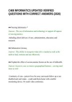 C468 Informatics Updated Verified Questions With Correct Answers &lpar;2026&rpar;&period;Pdf&NewLine;&NewLine;