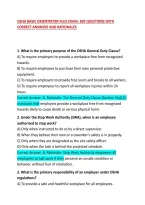 Osha Basic Orientation Plus Exam&colon; 200 Questions With Correct Answers And Rationales