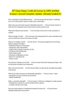 ATT Exam Paper 2 with all Correct & 100&percnt; Verified Answers &vert;Actual Complete Update &vert;Already Graded A&plus;