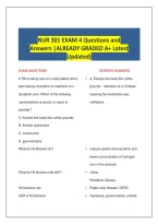 NUR 301 EXAM 4 Questions and Answers &vert;ALREADY GRADED A&plus; Latest Updated&rpar; 