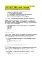 Kaplan & Sadock&rsquo;s Synopsis of Psychiatry 12th Edition &lpar;PDF&rpar; &vert; 2026 Questions & Answers &plus; Rationales &vert; Study Guide