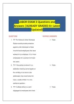LABOR EXAM 3 Questions and Answers &vert;ALREADY GRADED A&plus; Latest Updated&rpar;