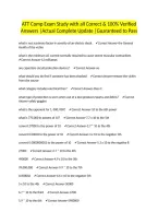ATT Comp Exam Study with all Correct & 100&percnt; Verified Answers &vert;Actual Complete Update &vert;Guaranteed to Pass
