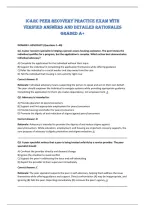IC&RC Peer Recovery Practice Exam with &NewLine;verified answers and detailed rationales &NewLine;graded A&plus;