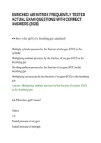 Enriched Air Nitrox Frequently Tested Actual Exam Questions With Correct Answers &lpar;2026&rpar;&period;Pdf&NewLine;&NewLine;