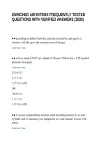Enriched Air Nitrox Frequently Tested Questions With Verified Answers &lpar;2026&rpar;&period;Pdf&NewLine;&NewLine;