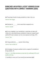 Enriched Air Nitrox Latest Verified Exam Questions With Correct Answers &lpar;2026&rpar;&period;Pdf&NewLine;&NewLine;