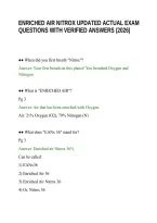 Enriched Air Nitrox Updated Actual Exam Questions With Verified Answers &lpar;2026&rpar;&period;Pdf&NewLine;&NewLine;