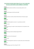 Psi Online Manicurist Practical Test Updated&NewLine;Actual Questions And Correct Answers
