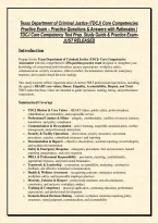 TDCJ CORE COMPETENCIES EXAM MEGA PRACTICE TEST BANK &vert; ACTUAL EXAM-STYLE QUESTIONS & VERIFIED ANSWERS WITH INSTITUTIONAL RATIONALES &vert; PASS GUARANTEED &mdash; LATEST EDITION
