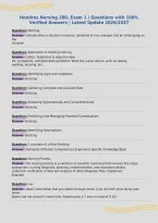 Hondros Nursing 200&comma; Exam 1 &vert; Questions with 100&percnt;&NewLine;Verified Answers &vert; Latest Update 2026&sol;2027