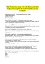 AT&T Product Knowledge Test with all Correct & 100&percnt; Verified Answers &vert;Actual Complete Update &vert;Already Graded A&plus;