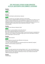 Psy 339 Exam 2 Study Guide Updated&NewLine;Actual Questions And Correct Answers