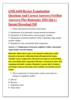 GMS 6440 Review Examination &NewLine;Questions And Correct Answers &lpar;Verified &NewLine;Answers&rpar; Plus Rationales 2026 Q&A &vert; &NewLine;Instant Download Pdf 
