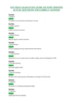 Psy Final Exam Study Guide 1St Part Updated&NewLine;Actual Questions And Correct Answers