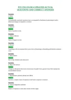 Psy Fsu Exam 4 Updated Actual&NewLine;Questions And Correct Answers