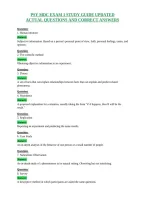 Psy Mdc Exam 1 Study Guide Updated&NewLine;Actual Questions And Correct Answers