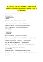 AT&T Study Guide with All Correct & 100&percnt; Verified Answers &vert;Actual Complete Update &vert;Already Graded A&plus; &lpar;Just Released&rpar;