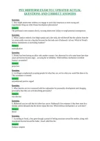 Psy Midterm Exam Tcc Updated Actual&NewLine;Questions And Correct Answers