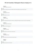 Rte 1401 Radiographic Physics And Imaging Exam Q&A Study Guide And Practice Questions