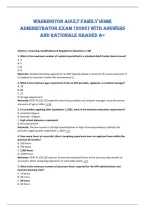 Washington Adult Family Home &NewLine;Administrator Exam &lpar;2026&rpar; with answers &NewLine;and rationale graded A&plus;