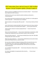 AT&T Information Exam with all Correct & 100&percnt; Verified Answers &vert;Actual Complete Update &vert;Already Graded A&plus;