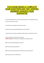 Fccs Questions Exam Newest &NewLine;Actual Exam Complete Questions &NewLine;And Correct Detailed Answers &NewLine;&lpar;Verified Answers&rpar; &vert;Already &NewLine;Graded A&plus;&vert;&vert;Brand New Version &NewLine;2026&excl;&excl;&excl;