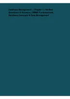 Database Management &ndash; Chapter 1 &ndash; Verified Questions & Answers &ndash; DBMS Fundamentals&comma; Database
