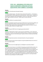 Psyc 435 - Abnormal Psychology&NewLine;Quiz 4 Concepts Updated Actual&NewLine;Questions And Correct Answers
