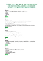 Psyc 435 - Ch&period; 2&colon; Historical And Contemporary&NewLine;Views Of Abnorma Psychology Updated&NewLine;Actual Questions And Correct Answers