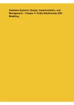 Database Systems &ndash; Design&comma; Implementation&comma; and Management &ndash; Chapter 4 &ndash; Entity Relationship &lpar;ER&rpar;