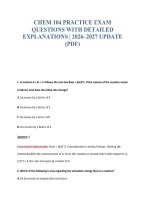 Chem 104 Practice Exam&NewLine;Questions With Detailed&NewLine;Explanations &vert; 2026&ndash;2027 Update&NewLine;&lpar;Pdf&rpar;