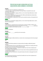 Psych 343 Exam 3 Updated Actual&NewLine;Questions And Correct Answers