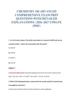 Chem 104 Exam Bundle Questions With Verified Answers