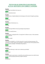 Psych End Of Semester Exam Updated&NewLine;Actual Questions And Correct Answers