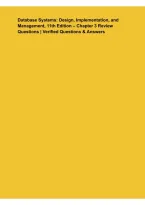 Database Systems &ndash; Design&comma; Implementation&comma; and Management&comma; 11th Edition &ndash; Chapter 3 Review