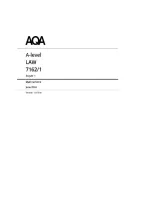 aqa a level law 2026 paper 1 mark scheme 