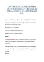 Cpn Midterm Comprehensive&NewLine;Exam Questions With Detailed&NewLine;Explanations &vert; 2026&ndash;2027 Update&NewLine;&lpar;Pdf&rpar;