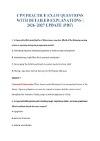 Cpn Practice Exam Questions&NewLine;With Detailed Explanations &vert;&NewLine;2026&ndash;2027 Update &lpar;Pdf&rpar;