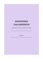 Basiskennis Taalonderwijs Samenvatting &plus; oefenvragen &vert; PABO &vert; Avans &vert; 2026&sol;27