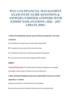 Wgu C214 Exam Bundle Questions With Verified Answers