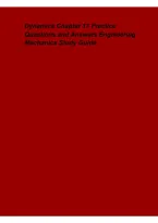 Dynamics Chapter 17 Practice Questions and Answers &ndash; Engineering Mechanics Study Guide
