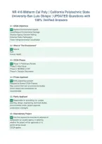 NR 416 Midterm Cal Poly &vert; California Polytechnic State&NewLine;University-San Luis Obispo &vert; UPDATED Questions with&NewLine;100&percnt; Verified Answers&NewLine;