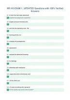 NR 416 EXAM 1 &vert; UPDATED Questions with 100&percnt; Verified&NewLine;Answers